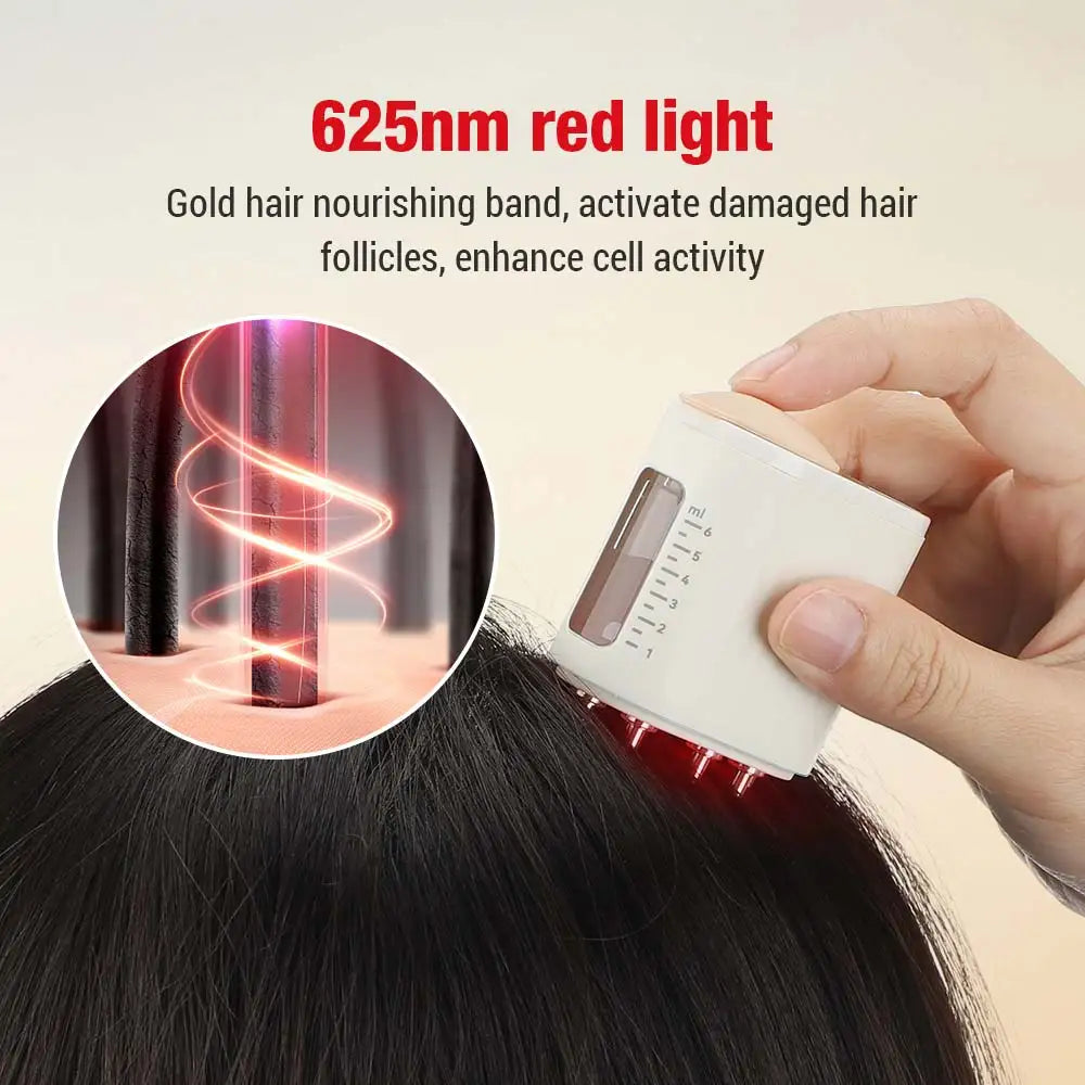 Electric Scalp Scrubber Cordless Hair Scalp Massager Head Scratching Massager for Hair Growth Deep Cleansing Red Light Therapy